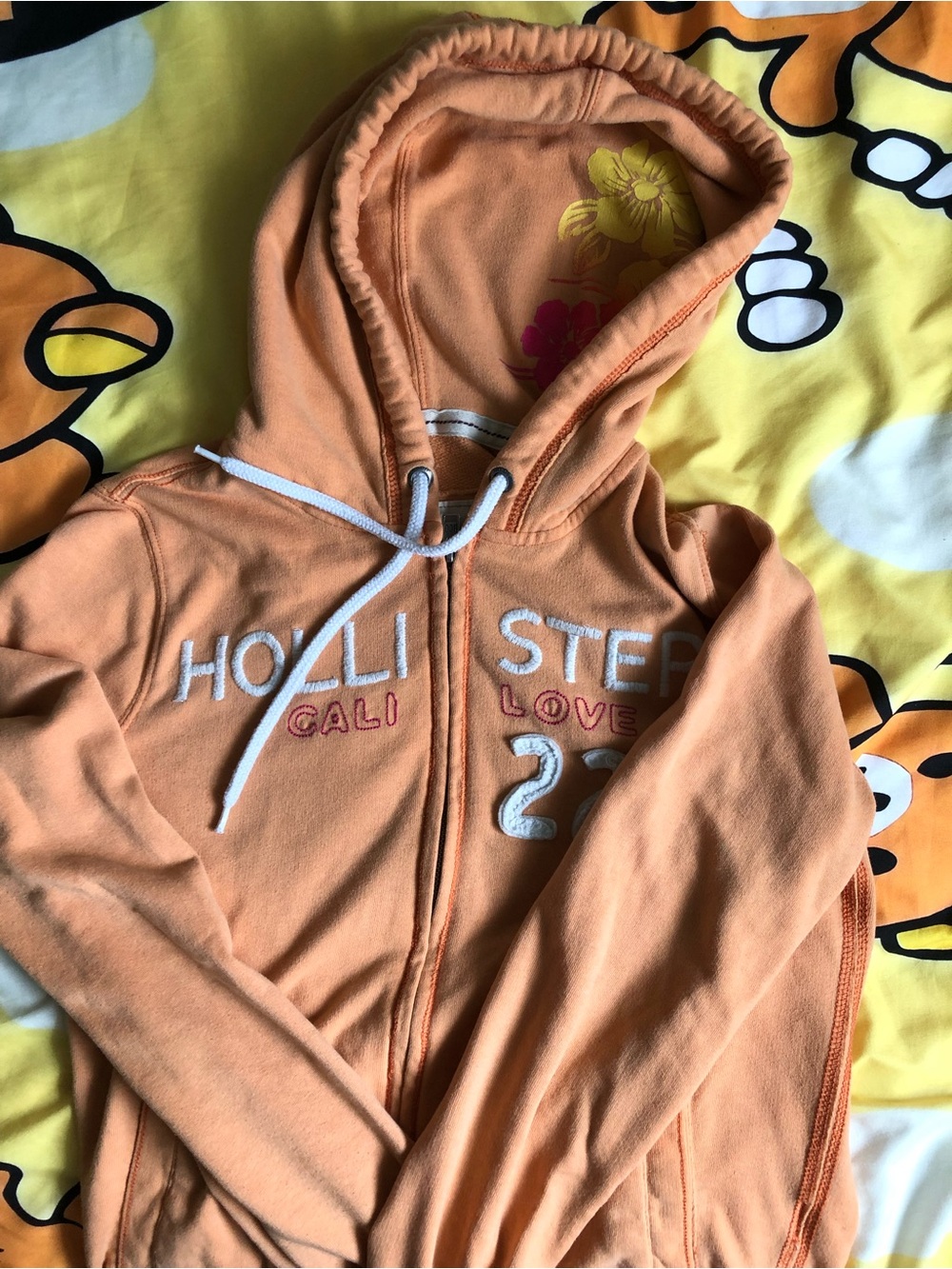 Hollister Girls' Peach Hoodie Jacket - Cali Love Zip-Up